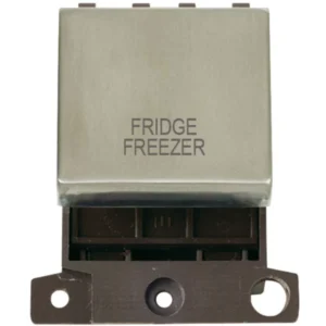Click Scolmore Switch Ingot DP 2 Module 20A Stainless Steel Fridge Freezer