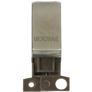 Click Scolmore Microwave Stainless Steel 13A/10AX Ingot Double Pole Switch Module