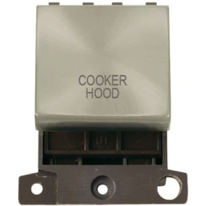 Click Scolmore Cooker Hood Satin Chrome 20A Double Pole Switch Module