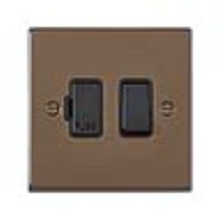 Hamilton Connection Unit DP Fused 13A 88X88mm Richmond Bronze Black Insert