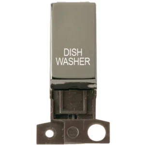Click Scolmore Dish Washer Black Nickel 13A/10AX Ingot Double Pole Switch Module