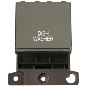 Click Scolmore Dishwasher Black Nickel 20A Double Pole Switch Module