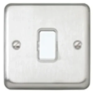 MK Electric Plate Switch 1 Gang 2 Way SP Flush 10A Satin Gold