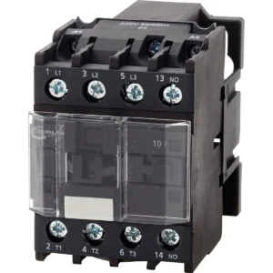 Newlec Contactor 3 Pole 1 Normally Open AC3 Rating 32A 24V AC Black