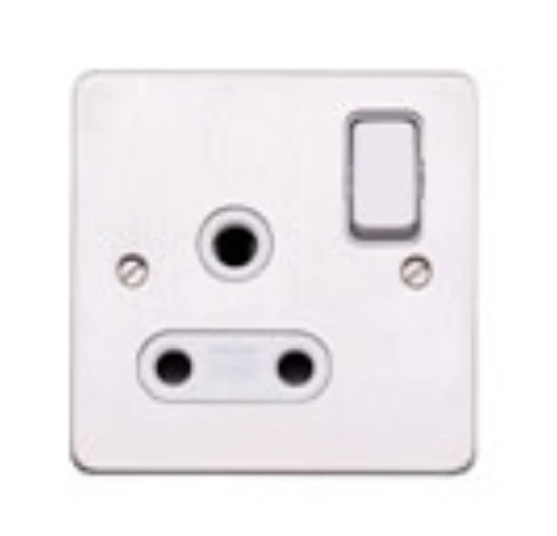 MK Electric Socket 1 Gang Shuttered Switched DP 5A Lustrous Black Black Inserts - Image 2