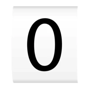 Critchley Number 0 Black on White Critchley Z11 Straight Cable Markers for 2.9-4.7mm Cable Dia