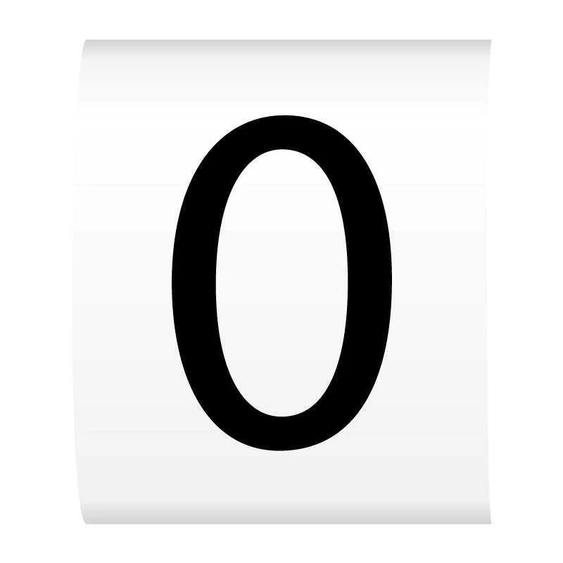 Critchley Number 0 Black on White Critchley Z11 Straight Cable Markers for 2.9-4.7mm Cable Dia - Image 2