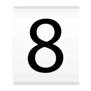 Critchley Number 8 Black on White Critchley Z15 Straight Cable Markers for 3.8-6.3mm Cable Dia