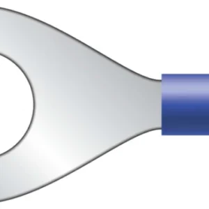 Cablecraft 1.5-2.5mm² Blue M6 PVC Insulated Pre-Insulated Ring Terminals (pack=100)