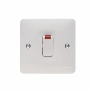 Hager Connection Unit DP Switched Fused LED Indicator 13A White Marked Washing
