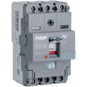 Hager MCCB TP 160A 25Ka Adj Thermal Fixed Magnetic