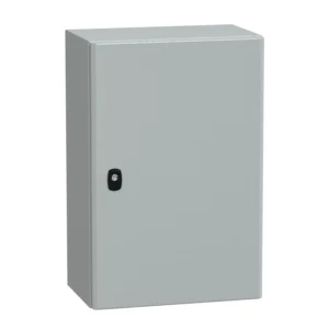 Schneider Electric Spacial S3D plain door w/o mount.plate. H600xW400xD250.IP66 IK10 RAL70