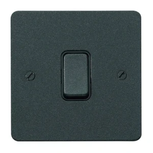 MK Electric Switch 1 Gang 2 Way SP 20A Lustrous Black Black Inserts