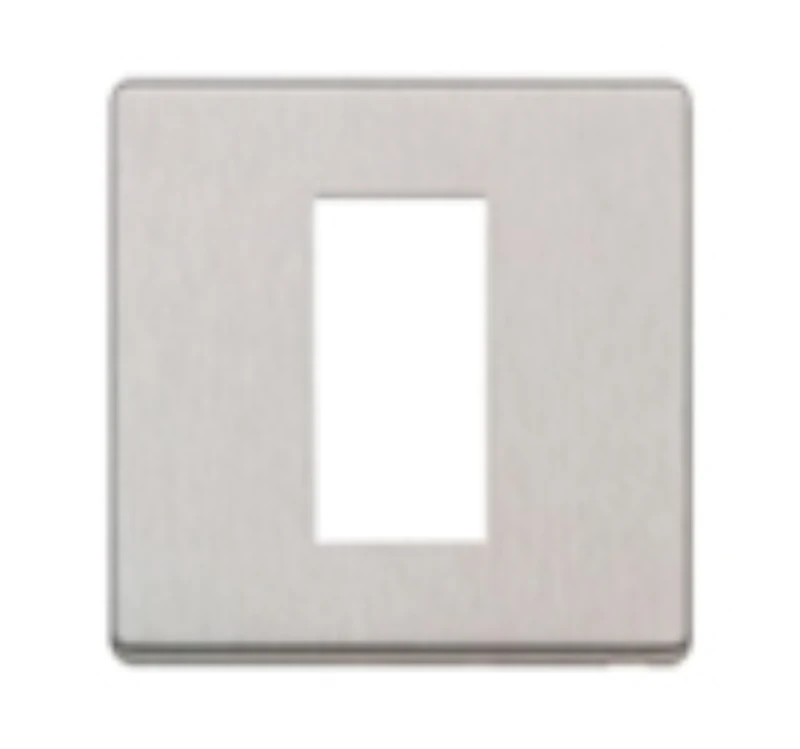 MK Electric Front Plate 1 Module Euro 25X50mm Lustrous Black