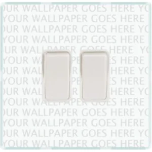 Hamilton Switch Rocker 2 Gang 2 Way 10A 86X86mm White White Surround