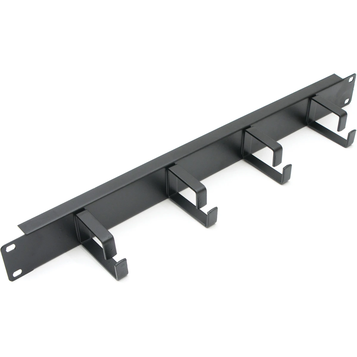 Newlec Cable Management Bar Black for Data Network Cabinet 19in 1U