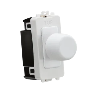 Knightsbridge MLA 1G 2-way 10-200W 10-100W LED trailing edge dimmer - matt white