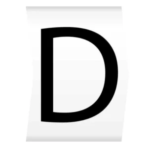 Easi-Lok 200 of D Black on White Easi-Lok Cable Markers - Loose Refill Packs