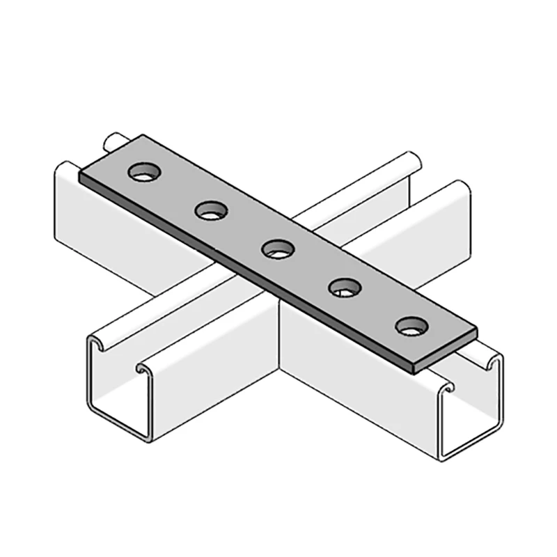 Newlec Channel Support Bracket Flat Straight 5 Hole Hot Dipped Galvanised - Image 3