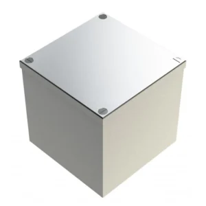 Metpro Adaptable Box Plain Sides 4 x 4 x 4In Pre-Galvanised Steel