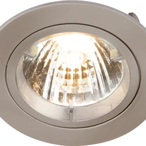 Knightsbridge MLA IP20 230V GU10 Brushed Chrome Recessed Fixed Twist and Lock Downlight