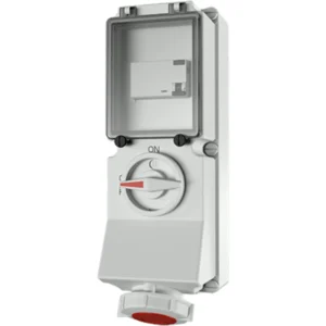 Mennekes Combination Unit 4Pole Duo Socket IP67 RCD 32A 400V 6H Red