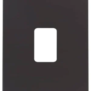 Click Scolmore Matt Black 45A 2 Gang (Vertical) Plate Switch Cover Plate