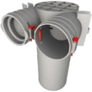 Airflow Plenum 90° Ceiling/Wall 4 Clips 78mm Sealing Cap