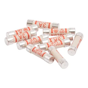 Newlec Plug Top Fuse Cylindrical 3A 250V AC 6kA Ceramic