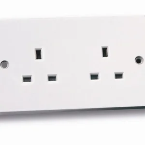 Niglon Socket 2 Gang Unswitched 13A White