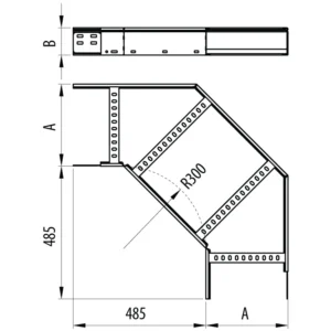 Pemsa 90Deg Bend 450x100mm HDG