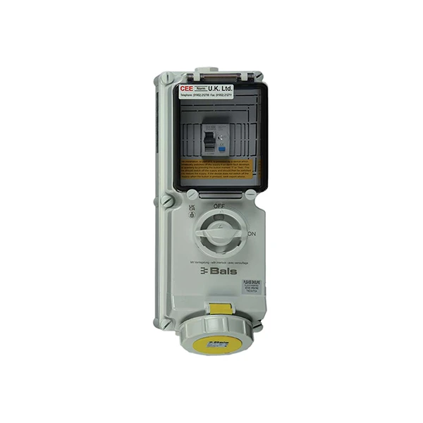 CEENorm Switched Interlocked RCD Protected Socket 32A 110V 3P IP67 A Type