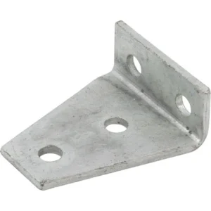 Newlec Channel Support Bracket 90° Gusset 2 Hole 2 Hole Hot Dipped Galvanised