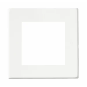 Hamilton Front Plate Single 2 Eurofix Aperture +Grid 86X86mm PriMedium White