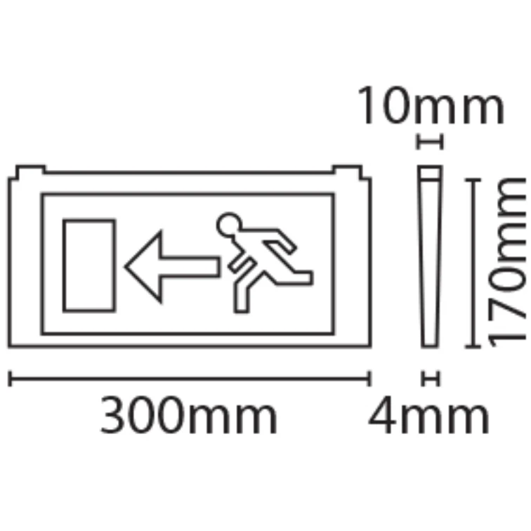 Eterna Exit Sign c/w Diffuser - Image 3