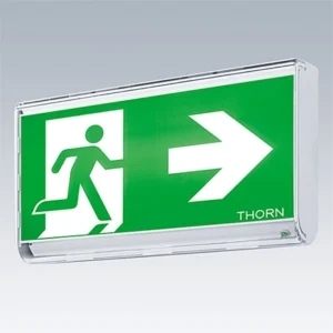 Thorn Exit Sign E3m High Performance IP40 1W Silver LED Strip