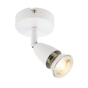 Saxby Spotlight Amalfi Single Dimmable GU10 50W Gloss White IP20