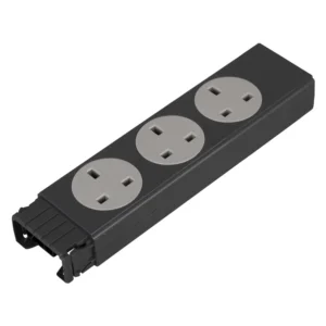 Legrand Module 3 Gang Socket Rotatable Double Pole+Earth Grey