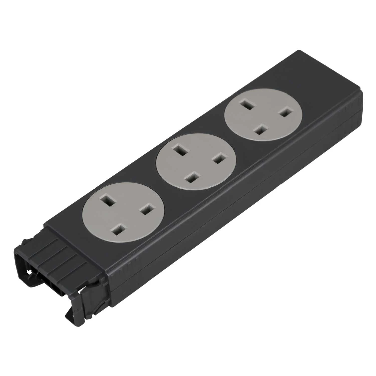 Legrand Module 3 Gang Socket Rotatable Double Pole+Earth Grey - Image 2