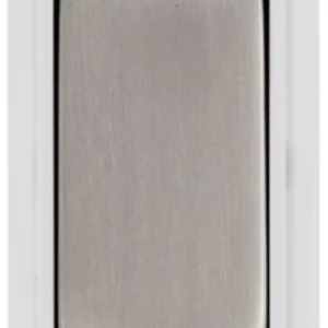 Click Scolmore Polar White Frame 20AX Stainless Steel 3 Position Centre ‘Off’ Retractive Switch Module