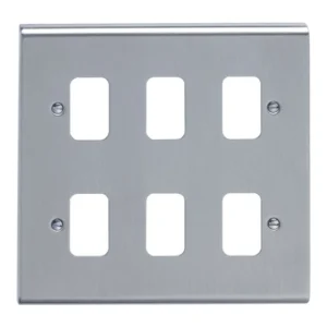 Deta Grid Plate 6 Gang Stainless Steel