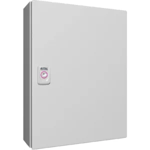 Newlec Enclosure Weatherproof RAL7035 300 x 400 x 120mm IP66 Light Grey Steel C/W Backplate