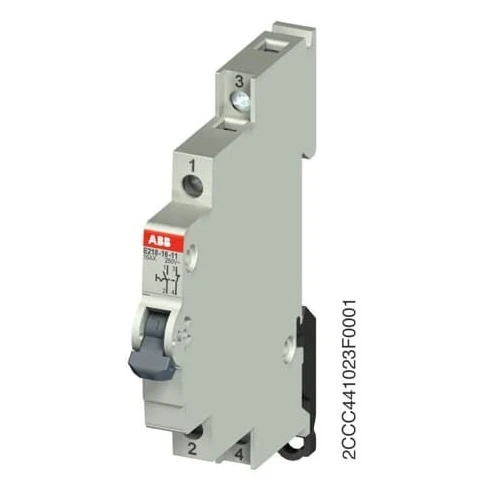 ABB E218-16-11Control Switch - 16 A - acc. to EN 250 V AC - 1NO - 1NC - 0CO - El. Color:Grey - MW:0.5 - Image 2