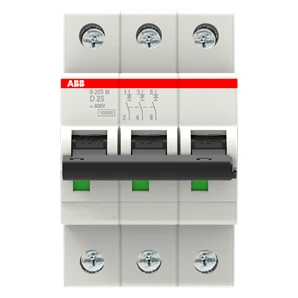 ABB S203M-D25 Miniature Circuit Breaker - 3P - D - 25 A