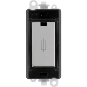 Click Scolmore Black Frame 13A Polished Chrome Fused Connection Module