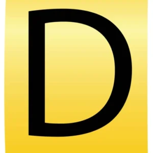 Cablecraft Letter D Black on Yellow K-Type Cable Markers 4.2-7.0mm Dia - Loose Refill Pack of 100