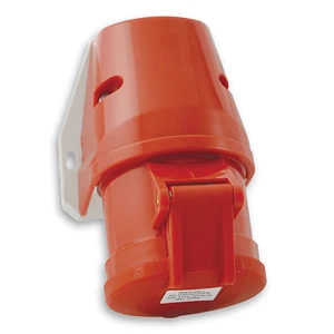 Newlec Industrial Power Socket Surface Wall 3P+E 63A 415V IP44 Red