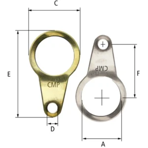 CMP Earth Tag Slip-On 50mm Brass Nickel Plated