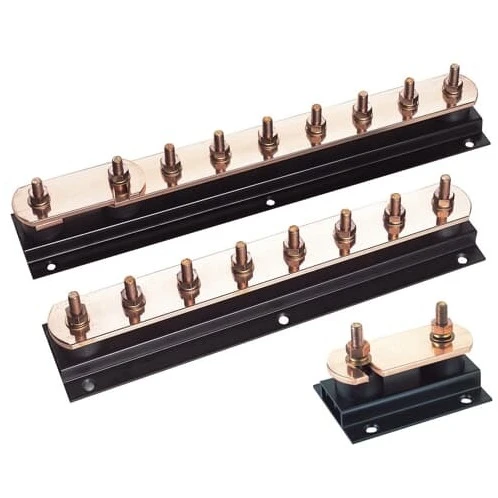 ABB 50X6X750mm Cu Earth Bar UPVC Base