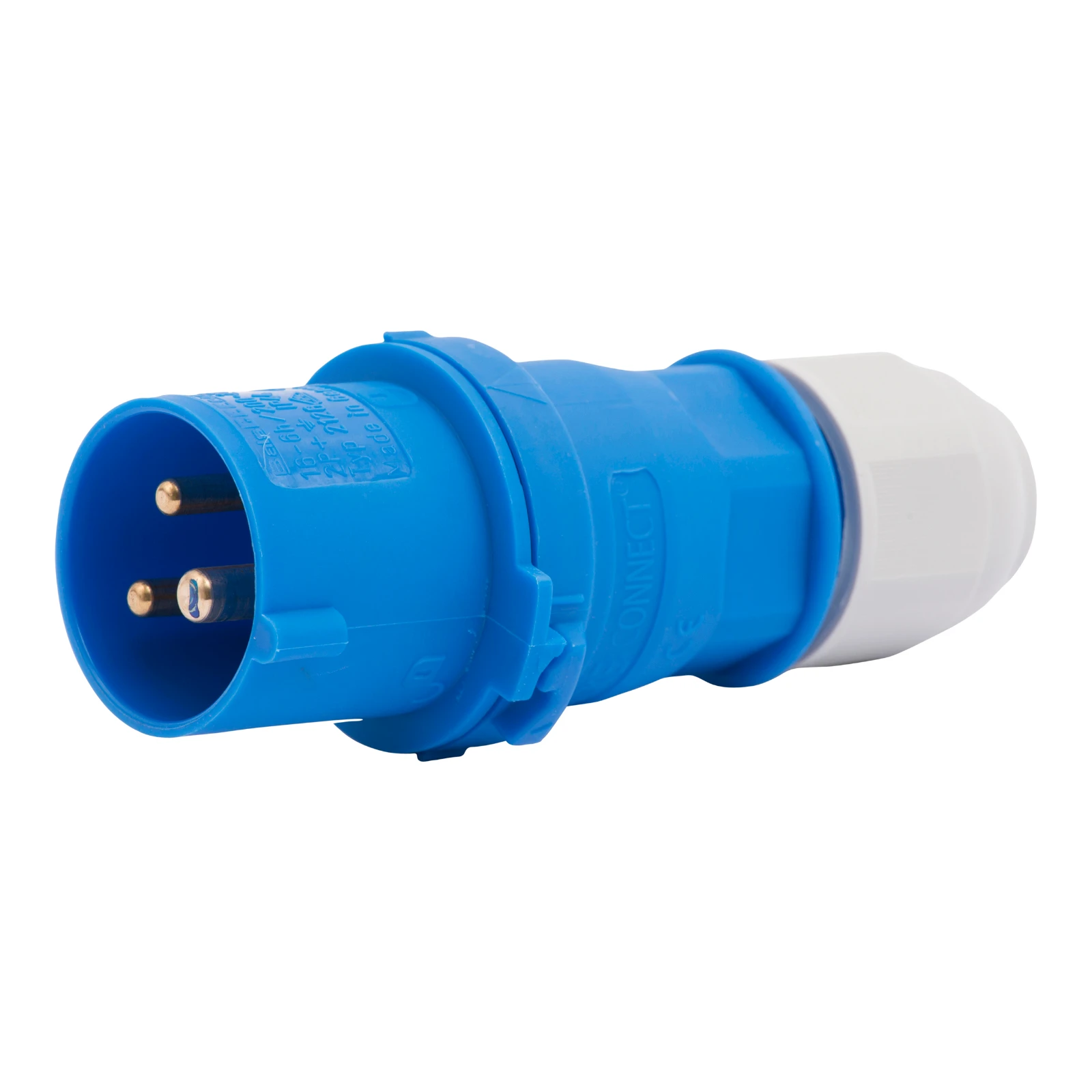 Newlec Industrial Power Plug Male Screwless 2P+E 16A 230V IP44 Blue - Image 2